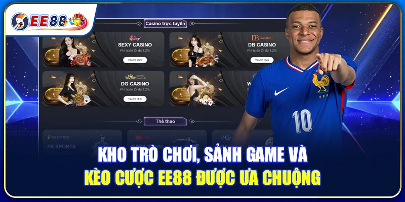 Kho Trò Chơi, Sảnh Game Và Kèo Cược EE88 Được Ưa Chuộng